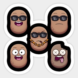 Funny Potato Characters Sticker Pack Sticker